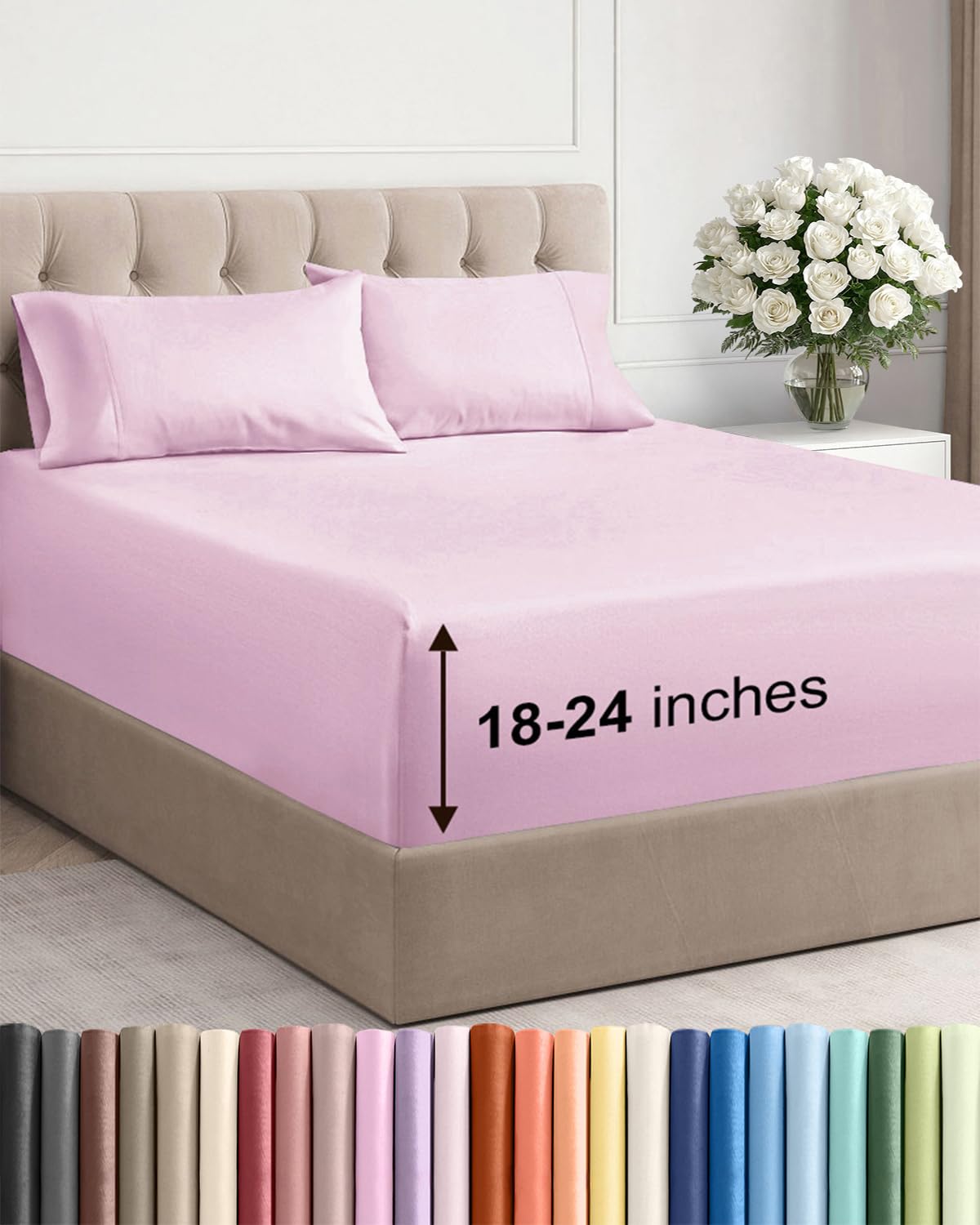 CGK Extra Deep King Sheet Set - 6pc Cooling Sheets - White