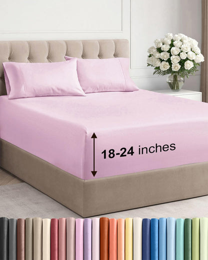 CGK Extra Deep King Sheet Set - 6pc Cooling Sheets - White