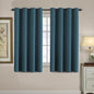 H.VERSAILTEX 100% Blackout Curtains for Bedroom Black Out Curtains 96 inch Thermal Insulated Long Blackout Curtains for Living Room, Energy Saving Curtains for Patio Door Grommet (1 Panel, Jet Black)
