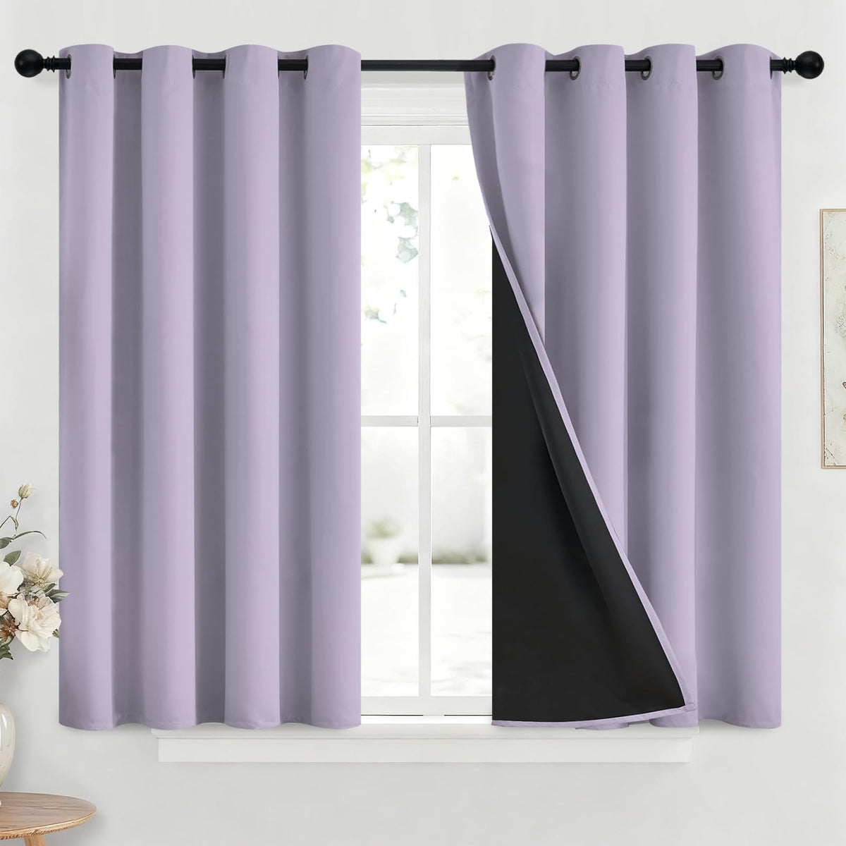 Yakamok Emerald Green Blackout Curtains 84 inches for Living Room, 52" Wide