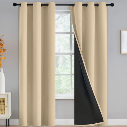 Yakamok Emerald Green Blackout Curtains 84 inches for Living Room, 52" Wide