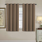 H.VERSAILTEX 100% Blackout Curtains for Bedroom Black Out Curtains 96 inch Thermal Insulated Long Blackout Curtains for Living Room, Energy Saving Curtains for Patio Door Grommet (1 Panel, Jet Black)