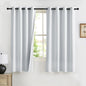 RYB HOME 100% Blackout Black Curtains for Bedroom Living Room 84 inch Long
