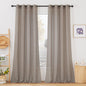 NICETOWN Semi Sheer Linen Ivory Curtains for Bedroom, W52xL84, 2 Panels
