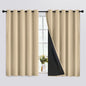 SimpleHome Cream 100% Blackout Curtains Room Darkening Living Room 84 Inch