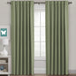 H.VERSAILTEX Blackout Curtains Thermal Insulated Window Treatment Panels Room Darkening Blackout Drapes for Living Room Back Tab/Rod Pocket Bedroom Draperies, 52 x 84 Inch, Light Sage, 2 Panels