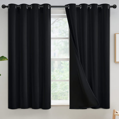 Yakamok Emerald Green Blackout Curtains 84 inches for Living Room, 52" Wide
