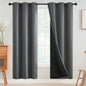 SimpleHome Cream 100% Blackout Curtains Room Darkening Living Room 84 Inch