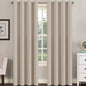 H.VERSAILTEX 100% Blackout Curtains for Bedroom Black Out Curtains 96 inch Thermal Insulated Long Blackout Curtains for Living Room, Energy Saving Curtains for Patio Door Grommet (1 Panel, Jet Black)
