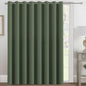 H.VERSAILTEX 100% Blackout Curtains for Bedroom Black Out Curtains 96 inch Thermal Insulated Long Blackout Curtains for Living Room, Energy Saving Curtains for Patio Door Grommet (1 Panel, Jet Black)