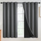 SimpleHome Cream 100% Blackout Curtains Room Darkening Living Room 84 Inch
