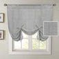 H.VERSAILTEX Tie Up Linen Curtains 63 Inch Length Nature Linen Textured Privacy Curtain Multi Hanging Ways Shade Balloon Window Shade Rod Pocket Casual Curtain - 42x63 - Natural