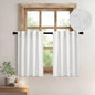 MIULEE Natural White Linen Curtains 52x84 Inch Long for Bedroom Living Room