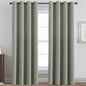 H.VERSAILTEX 100% Blackout Curtains for Bedroom Black Out Curtains 96 inch Thermal Insulated Long Blackout Curtains for Living Room, Energy Saving Curtains for Patio Door Grommet (1 Panel, Jet Black)