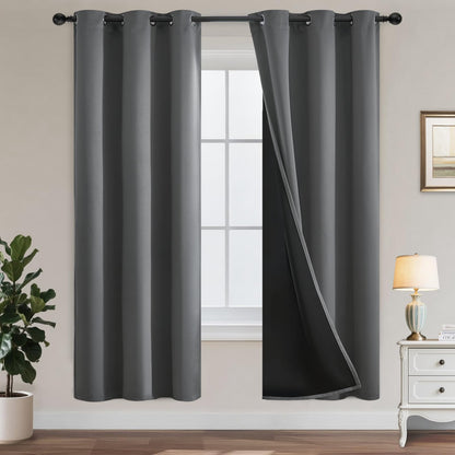 Yakamok Emerald Green Blackout Curtains 84 inches for Living Room, 52" Wide