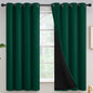 Yakamok Emerald Green Blackout Curtains 84 inches for Living Room, 52" Wide