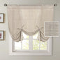 H.VERSAILTEX Tie Up Linen Curtains 63 Inch Length Nature Linen Textured Privacy Curtain Multi Hanging Ways Shade Balloon Window Shade Rod Pocket Casual Curtain - 42x63 - Natural