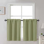 Gwine Black Tier Curtains 24 Inch Long 2 Panels for Kitchen