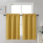 Gwine Black Tier Curtains 24 Inch Long 2 Panels for Kitchen