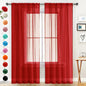 SpaceDresser Sheer Voile Curtains for Living Room 84 Inch Long 2 Panels