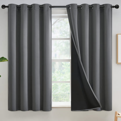 Yakamok Emerald Green Blackout Curtains 84 inches for Living Room, 52" Wide