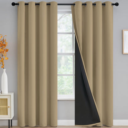 Yakamok Emerald Green Blackout Curtains 84 inches for Living Room, 52" Wide