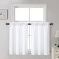Gwine Black Tier Curtains 24 Inch Long 2 Panels for Kitchen