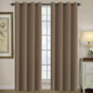 H.VERSAILTEX 100% Blackout Curtains for Bedroom Black Out Curtains 96 inch Thermal Insulated Long Blackout Curtains for Living Room, Energy Saving Curtains for Patio Door Grommet (1 Panel, Jet Black)