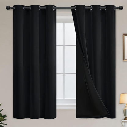 Yakamok Emerald Green Blackout Curtains 84 inches for Living Room, 52" Wide