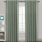 H.VERSAILTEX Blackout Curtains Thermal Insulated Window Treatment Panels Room Darkening Blackout Drapes for Living Room Back Tab/Rod Pocket Bedroom Draperies, 52 x 84 Inch, Light Sage, 2 Panels