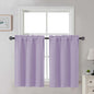 Gwine Black Tier Curtains 24 Inch Long 2 Panels for Kitchen