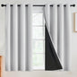SimpleHome Cream 100% Blackout Curtains Room Darkening Living Room 84 Inch