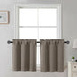Gwine Black Tier Curtains 24 Inch Long 2 Panels for Kitchen