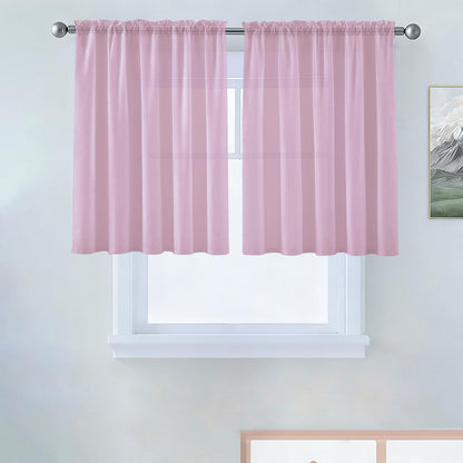 SpaceDresser Sheer Voile Curtains for Living Room 84 Inch Long 2 Panels