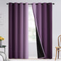 SimpleHome Ombre Black to Grey White Curtains for Living Room 52Wx84L