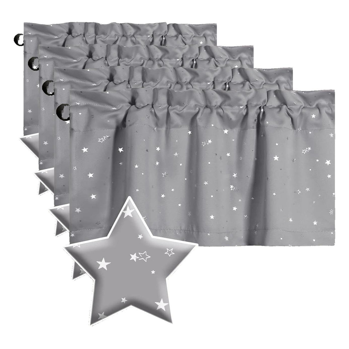 H.VERSAILTEX Blackout Curtain Valances for Kitchen Window/Living Room/Bathroom Privacy Added Rod Pocket Home Decoration Winow Valance, 52" W x 18" L, Floral in Sage and Brown