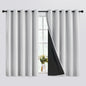 SimpleHome Cream 100% Blackout Curtains Room Darkening Living Room 84 Inch