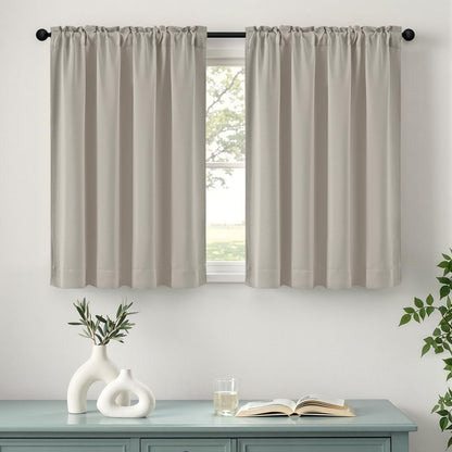 MIULEE Halloween Black Blackout Curtains for Bedroom Room 40"x63" 2 Panels