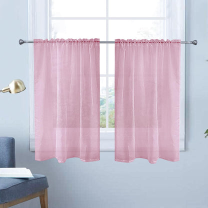 SpaceDresser Sheer Voile Curtains for Living Room 84 Inch Long 2 Panels