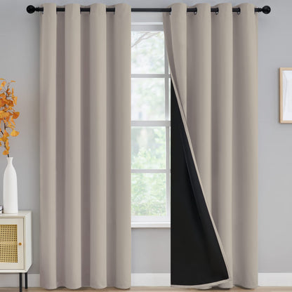 Yakamok Emerald Green Blackout Curtains 84 inches for Living Room, 52" Wide