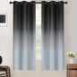 SimpleHome Ombre Black to Grey White Curtains for Living Room 52Wx84L