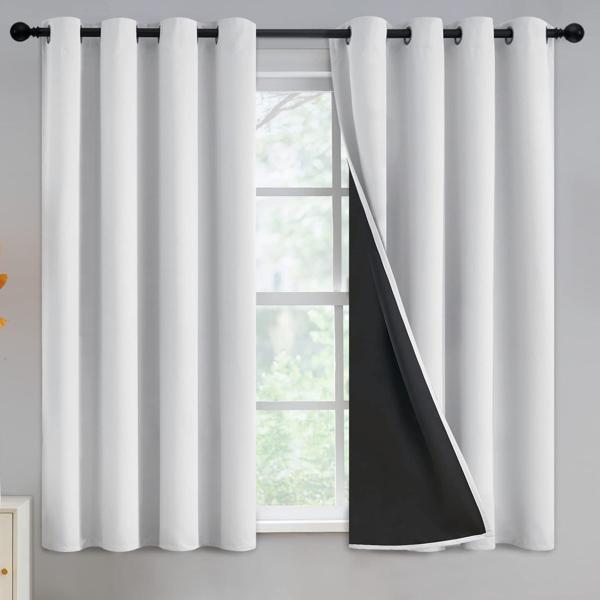 Yakamok Emerald Green Blackout Curtains 84 inches for Living Room, 52" Wide
