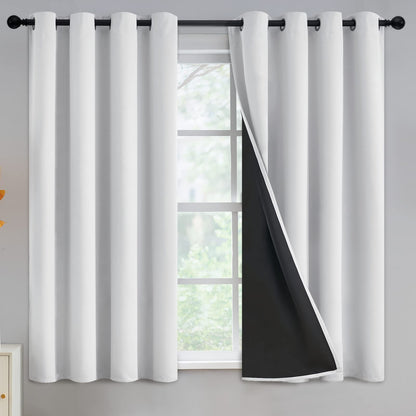 Yakamok Emerald Green Blackout Curtains 84 inches for Living Room, 52" Wide