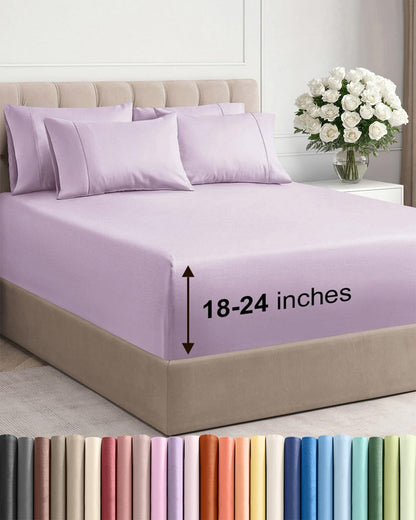 CGK Extra Deep King Sheet Set - 6pc Cooling Sheets - White