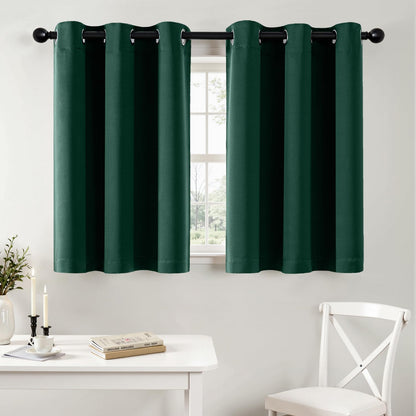 MIULEE Blackout Curtains for Bedroom 2 Panels 40 x 63 Inch Long Black