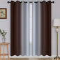 SimpleHome Ombre Black to Grey White Curtains for Living Room 52Wx84L