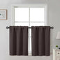 Gwine Black Tier Curtains 24 Inch Long 2 Panels for Kitchen