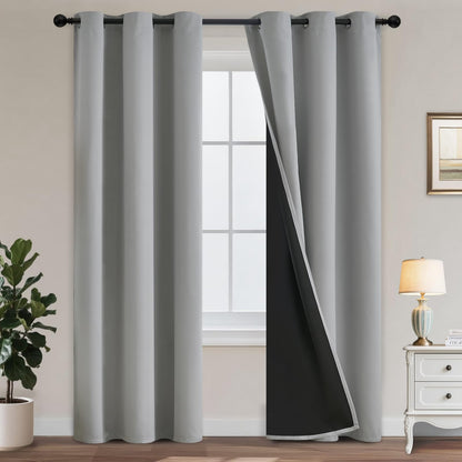 Yakamok Emerald Green Blackout Curtains 84 inches for Living Room, 52" Wide