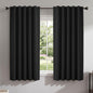 Linen Total Blackout Curtains for Bedroom Living Room 84 Inch, Cream