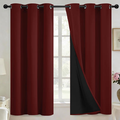 Yakamok Emerald Green Blackout Curtains 84 inches for Living Room, 52" Wide